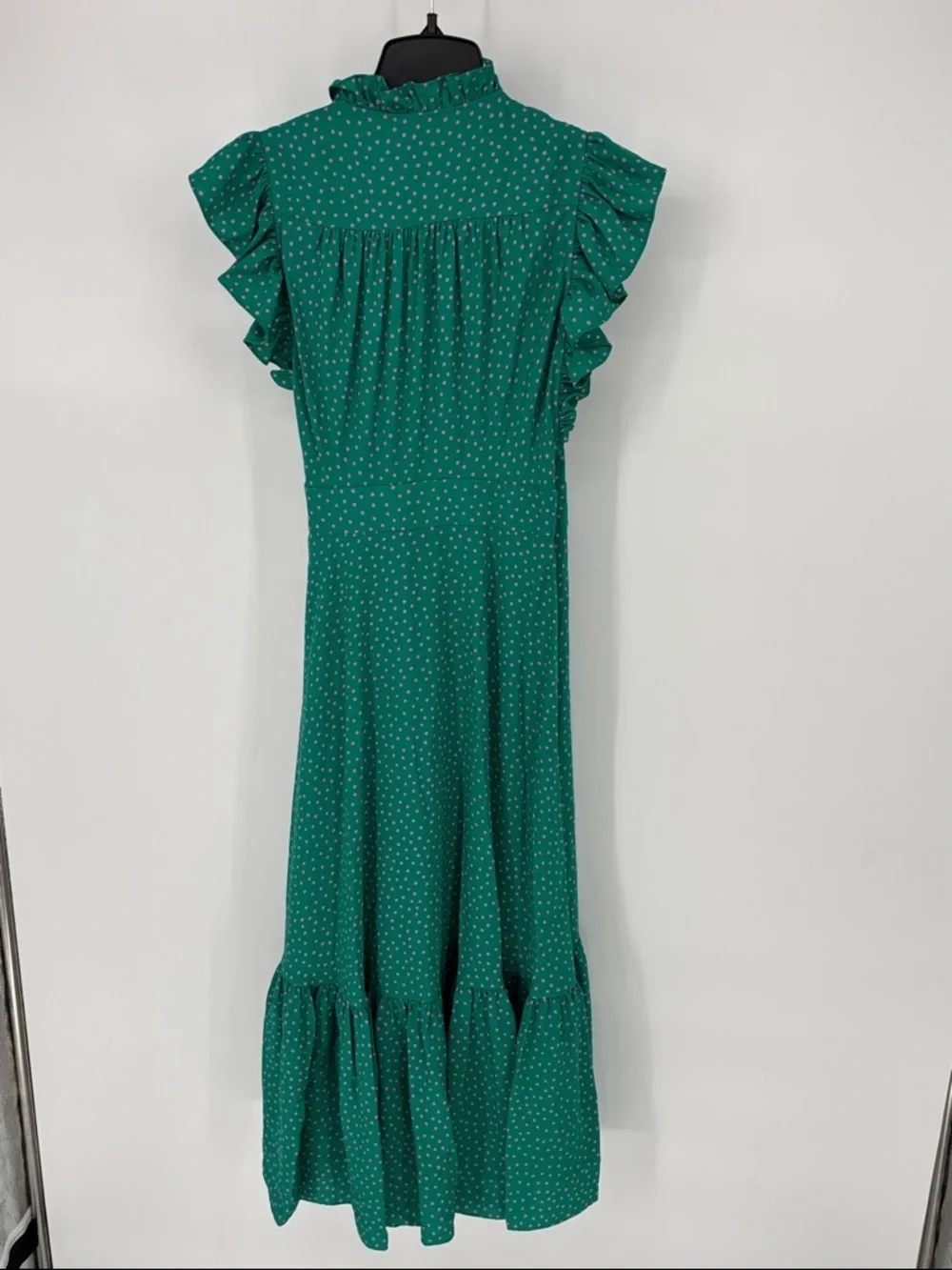 kate spade poolside green & pink  Polka ruffle Dot Wrap  Dress NwT